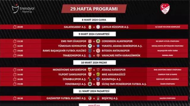 TFF Galatasaray - Çaykur Rizespor maçının günün ve saatinin değiştiğini açıkladı