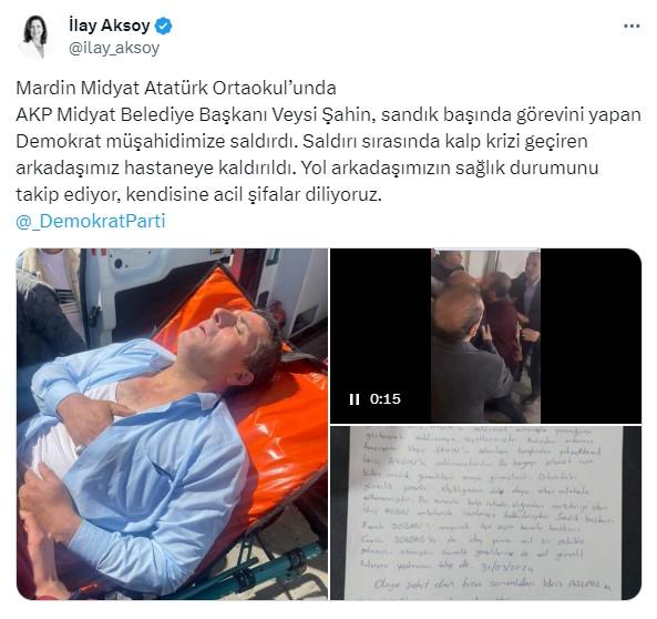 Belediye Başkan adayının saldırdığı sandık görevlisi kalp krizi geçirerek hastaneye kaldırıldı