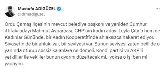 Cumhur İttifakı adayından CHP'li adaya skandal tepki: Kızım az kendine gel, önüne gelene sarılıyorsun