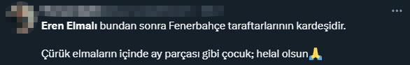 Fenerliler Eren Elmalı'yı yere göğe sığdıramıyor: Bundan sonra kardeşimizdir