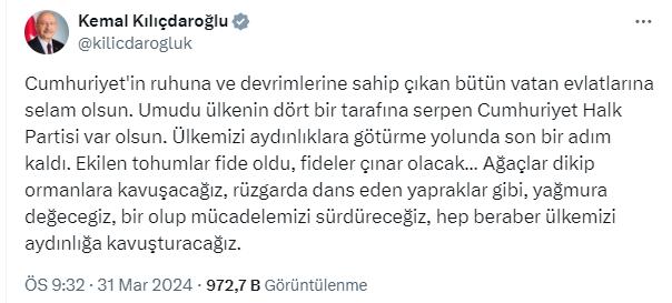 Haritanın kızardığını gören Kılıçdaroğlu daha fazla sessiz kalamadı