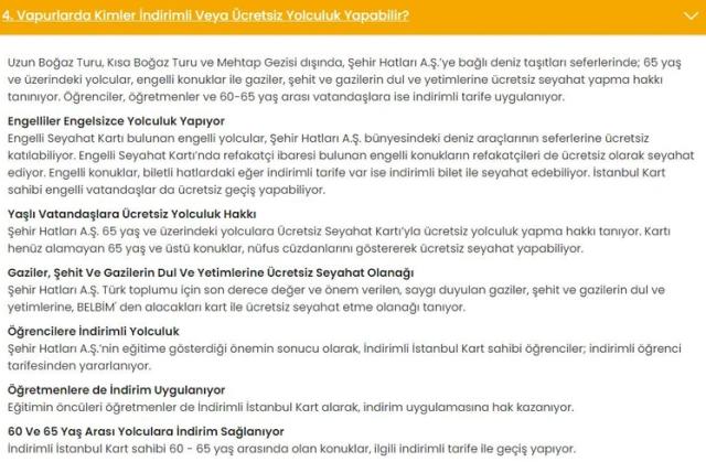 İBB Başkan adayı Kurum'un verdiği '65 yaş üstüne ücretsiz vapur' vaadinin halihazırda uygulandığı ortaya çıktı