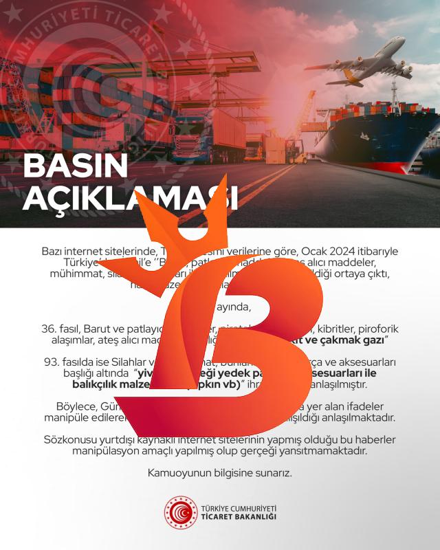 Ticaret Bakanlığı ve MSB'den 'İsrail ile silah ticareti yapıldığı' iddialarına ilişkin peş peşe açıklamalar