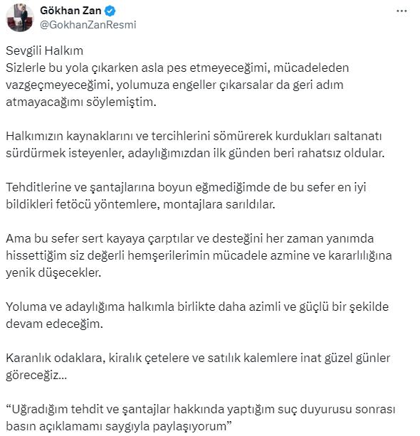 TİP'in adaylığını geri çektiği Gökhan Zan'dan ilk sözler: Tehdit ve şantaja maruz kaldım