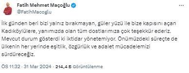 TKP'nin Kadıköy adayı Maçoğlu hayal kırıklığı yaşattı! İlk açıklama geldi