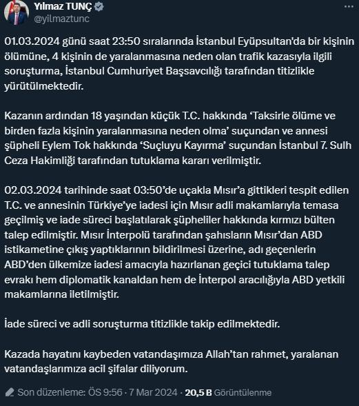 Yazar Eylem Tok ve oğlu için tutuklama kararı: Mısır'dan sonra ABD'ye geçmişler