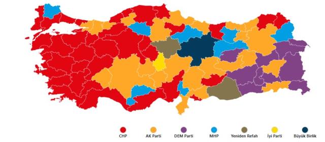 Yerel seçimde kesin olmayan sonuçlara göre 6 ilde kıl payı farkla belediye başkanlıkları el değiştirdi