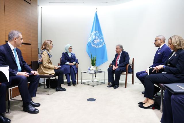 Emine Erdoğan Guterres'le görüştü: Gündem sıfır atık ve iklim krizi oldu