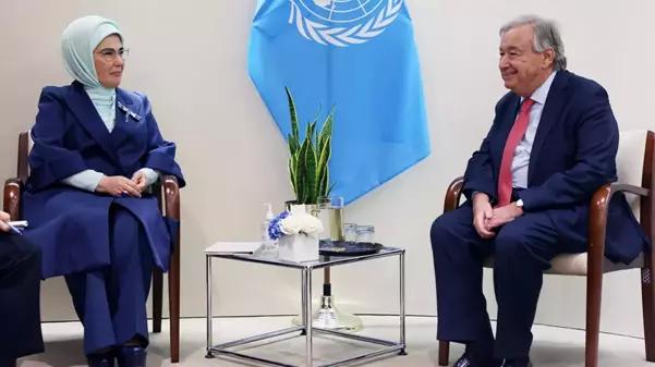 Emine Erdoğan Guterres'le görüştü: Gündem sıfır atık ve iklim krizi oldu