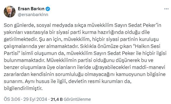 Sedat Peker, Halkın Sesi Partisi'ni mi kuruyor? Avukatının kullandığı ifade dikkat çekti