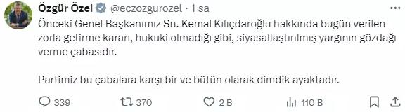 Kılıçdaroğlu hakkında verilen zorla getirilme kararı kaldırıldı