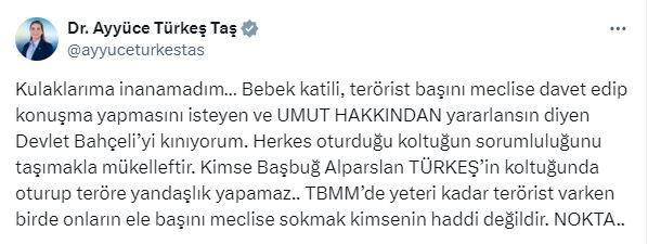 Türkeş'in kızından Bahçeli'ye tepki: Kulaklarıma inanamadım