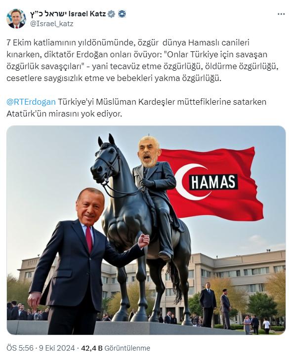 Türkiye'den Cumhurbaşkanı Erdoğan'ı hedef alan İsrailli Bakan Katz'a sert tepki